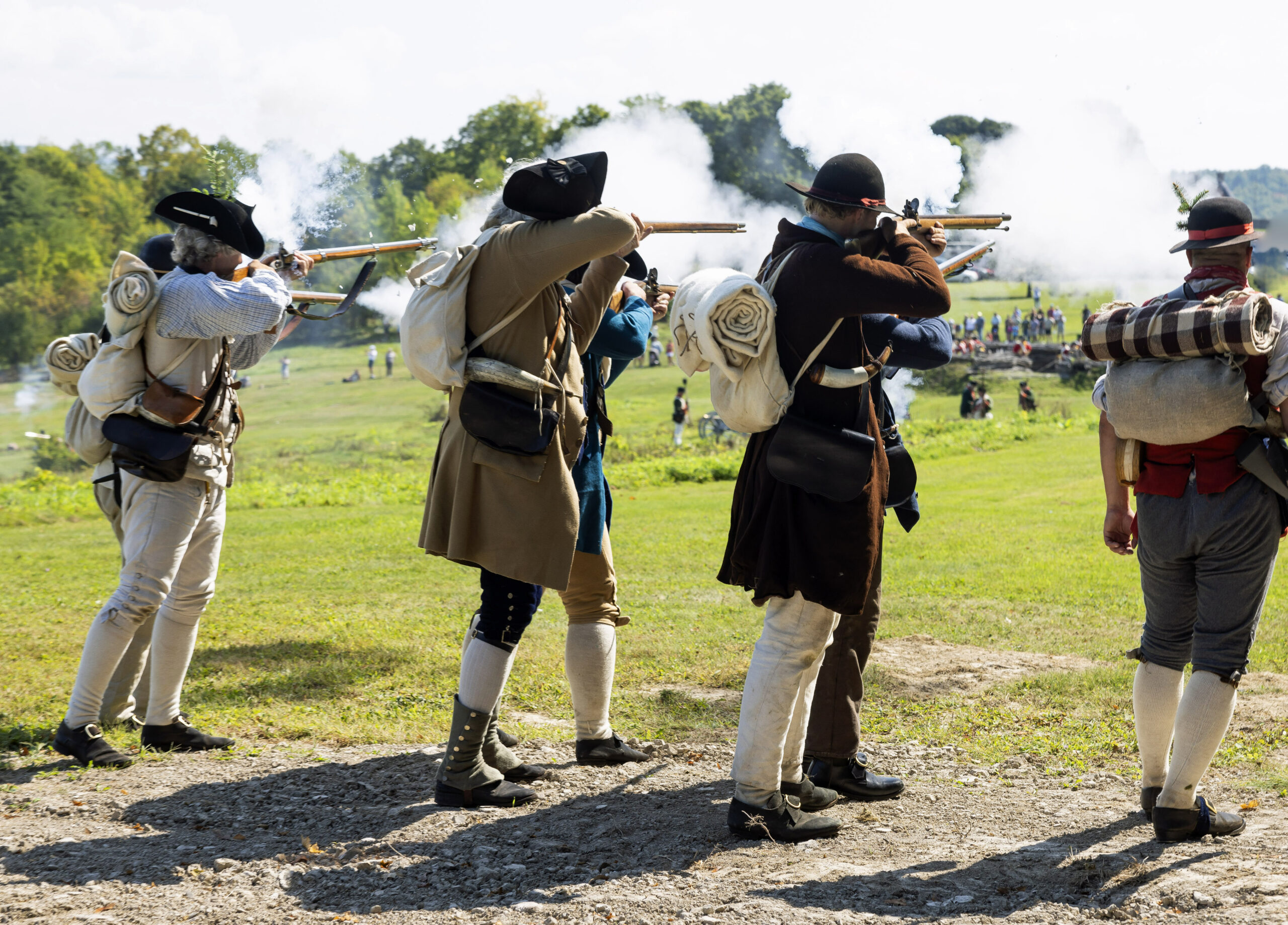 soldiers shooting muskets