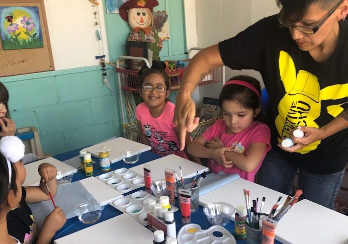 painting with kids
