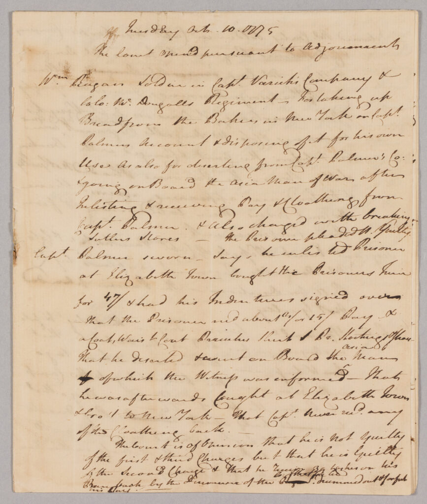 Court-Martial Minutes